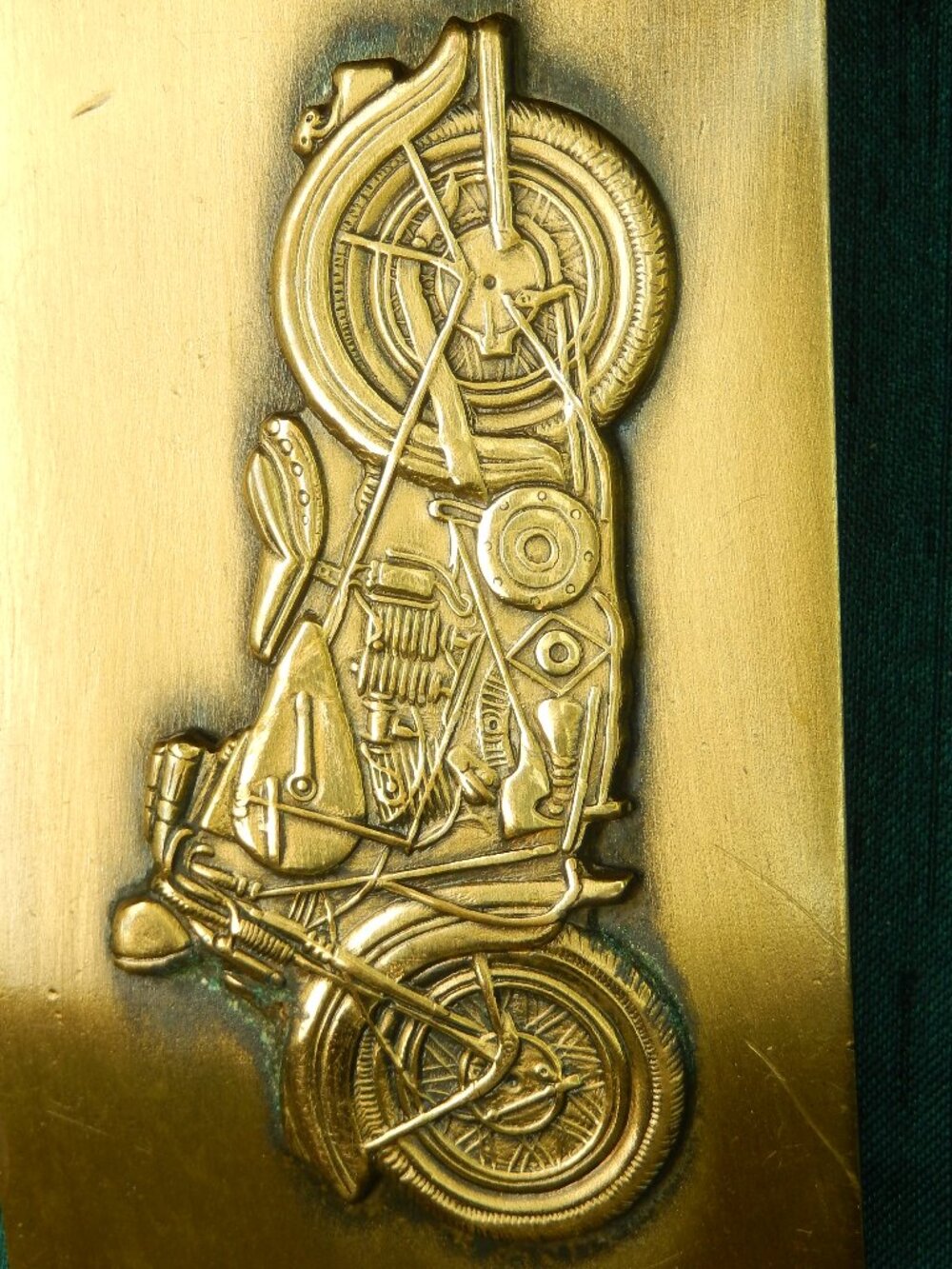 Vintage Motorcycle Solid Brass Belt Buckle